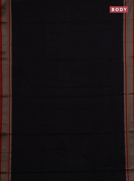 Black & Maroon Narayanpet Cotton - Kalamkari Blouse