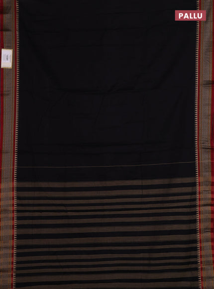 Black & Maroon Narayanpet Cotton - Kalamkari Blouse