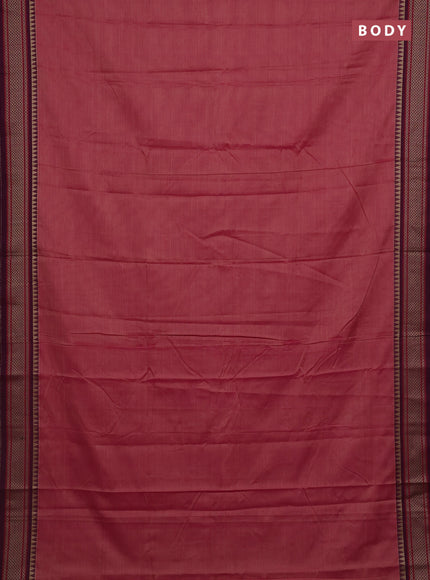 Pink & Maroon Narayanpet Cotton - Kalamkari Blouse