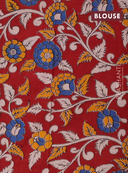 Pink & Maroon Narayanpet Cotton - Kalamkari Blouse