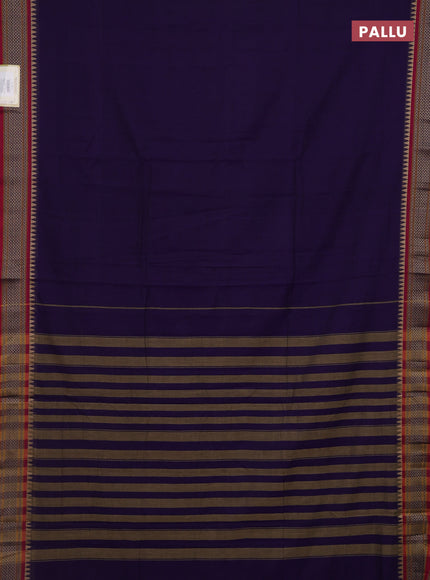 Violet & Maroon Narayanpet Cotton - Kalamkari Blouse