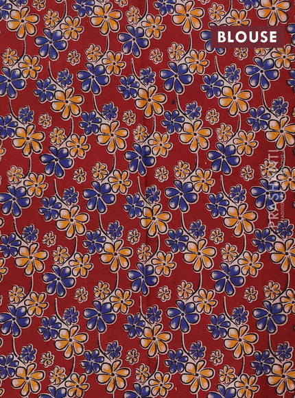 Violet & Maroon Narayanpet Cotton - Kalamkari Blouse