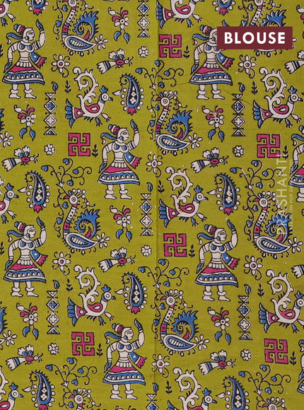 Green & Mehendi Green Narayanpet Cotton - Kalamkari Blouse