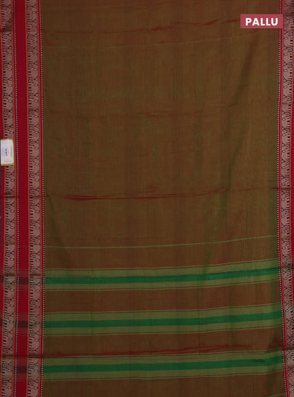 Green Narayanpet Cotton - Kalamkari Blouse