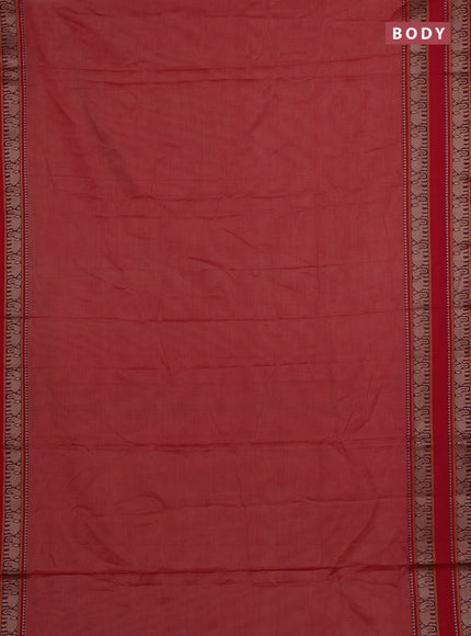 Red & Mehendi Green Narayanpet Cotton - Kalamkari Blouse