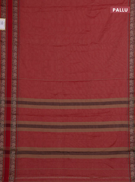 Red & Mehendi Green Narayanpet Cotton - Kalamkari Blouse