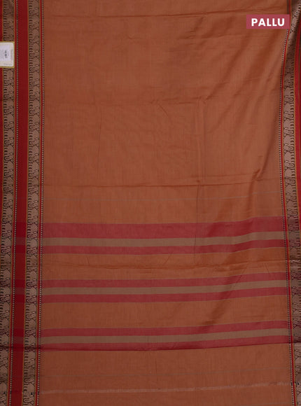 Mustard & Maroon Narayanpet Cotton - Kalamkari Blouse