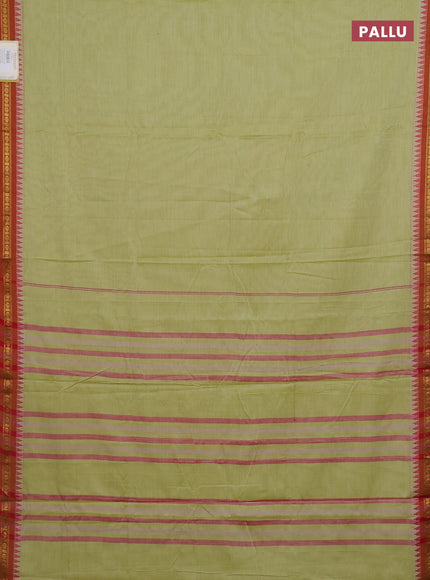 Elaichi Green & Brown Narayanpet Cotton - Kalamkari Blouse