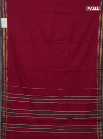 Red & Lime Green Narayanpet Cotton - Kalamkari Blouse