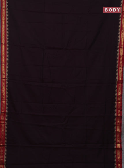 Wine & Beige Narayanpet Cotton - Kalamkari Blouse