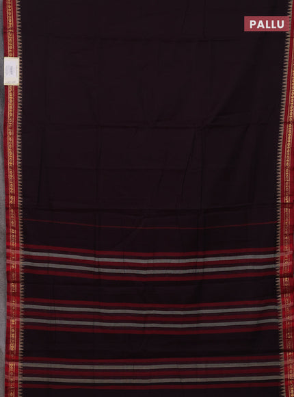 Wine & Beige Narayanpet Cotton - Kalamkari Blouse