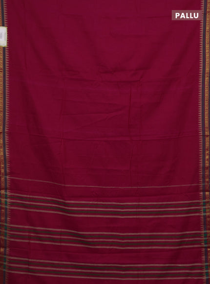 Pink & Green Narayanpet Cotton - Kalamkari Blouse