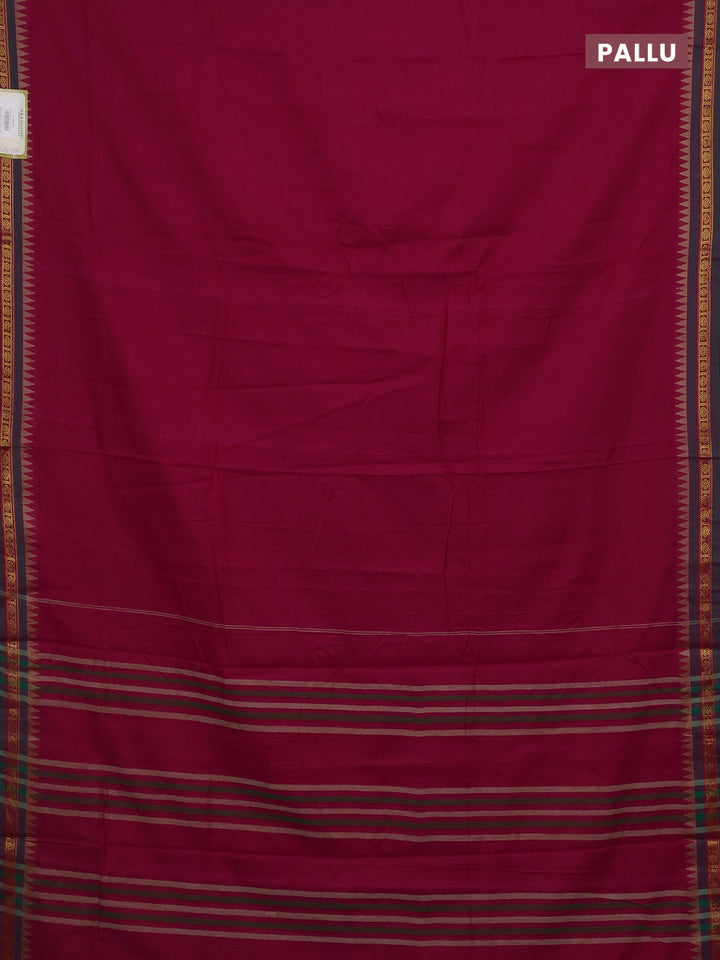 Pink & Green Narayanpet Cotton - Kalamkari Blouse