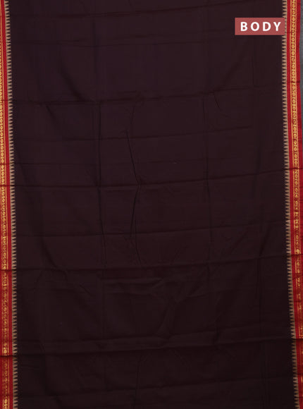 Wine & Off White Narayanpet Cotton - Kalamkari Blouse