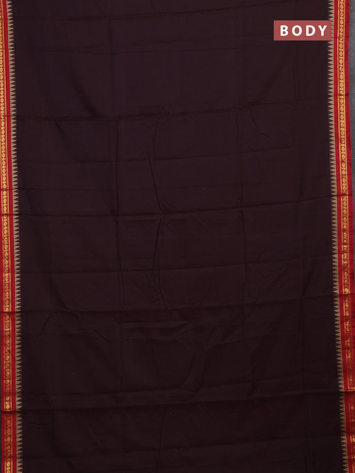 Wine & Off White Narayanpet Cotton - Kalamkari Blouse