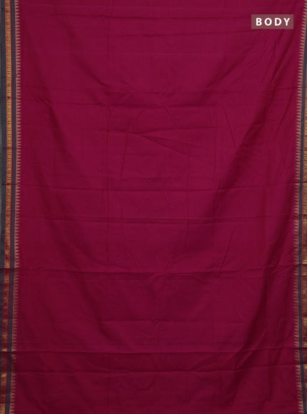 Pink & Peacock Green Narayanpet Cotton - Kalamkari Blouse