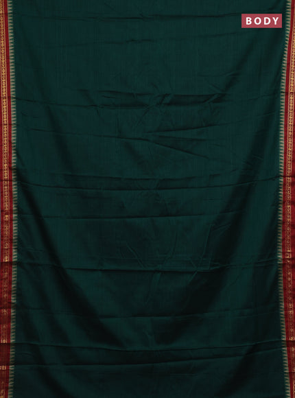 Green & Maroon Narayanpet Cotton - Kalamkari Blouse