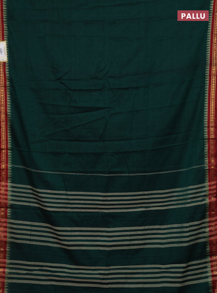 Green & Maroon Narayanpet Cotton - Kalamkari Blouse