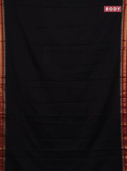 Black & Maroon Narayanpet Cotton - Kalamkari Blouse