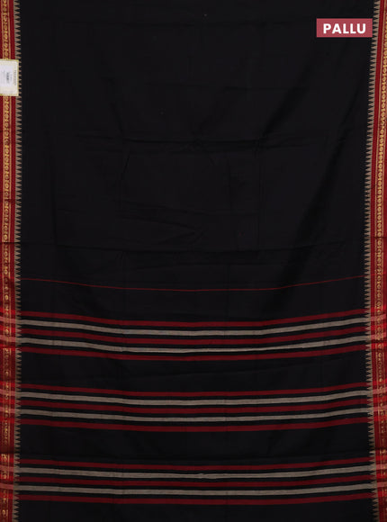 Black & Maroon Narayanpet Cotton - Kalamkari Blouse