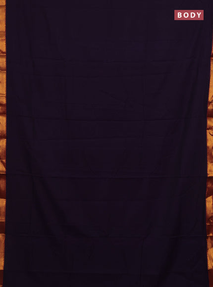 Purple & Orange Narayanpet Cotton - Kalamkari Blouse