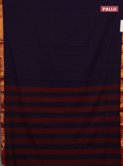 Purple & Orange Narayanpet Cotton - Kalamkari Blouse