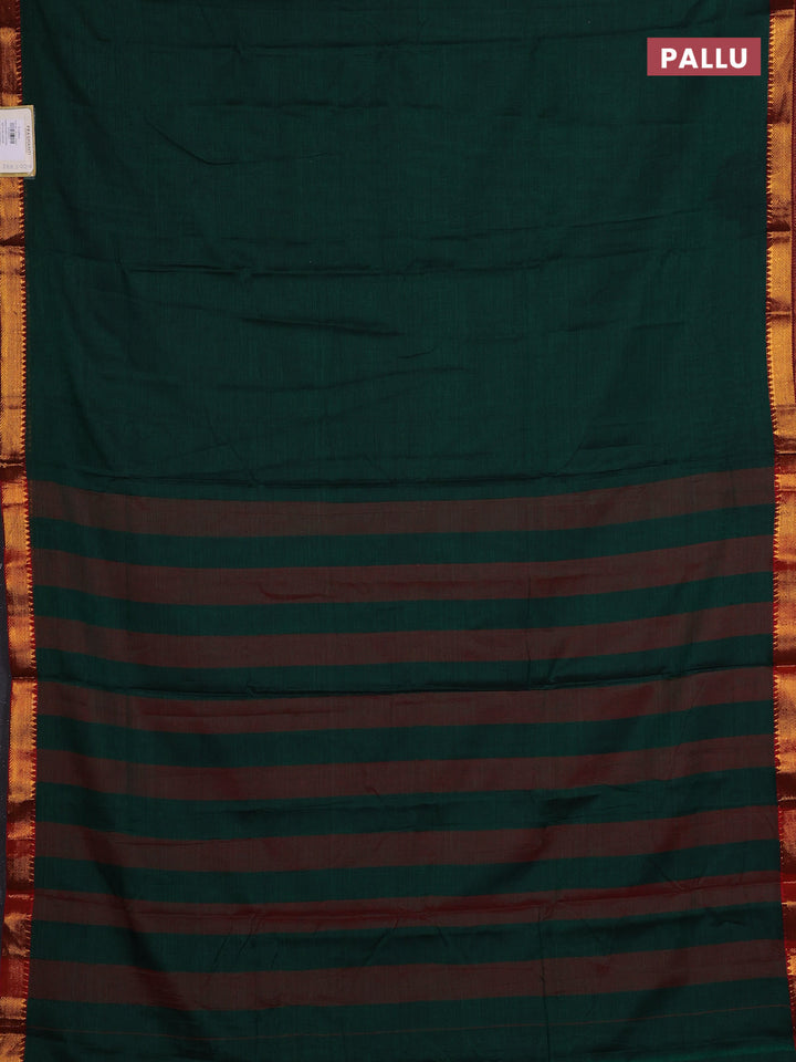 Green & Beige Narayanpet Cotton - Kalamkari Blouse