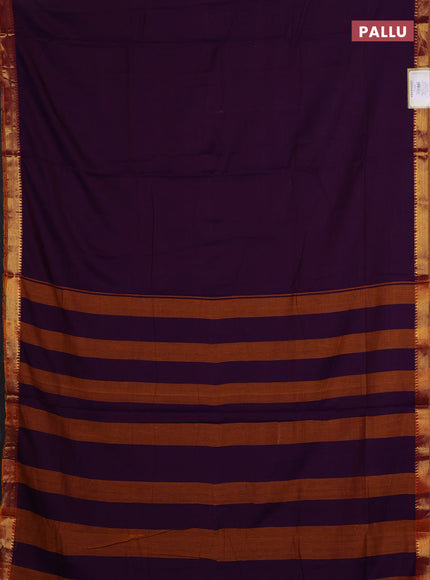 Purple & Orange Narayanpet Cotton - Kalamkari Blouse