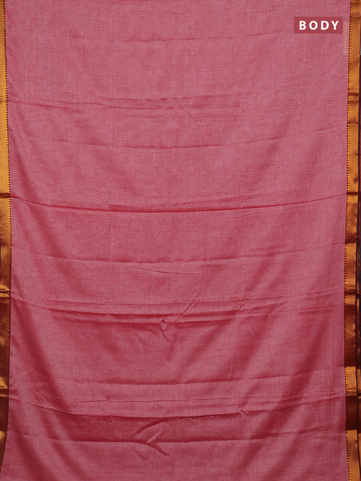 Red & Green Narayanpet Cotton - Kalamkari Blouse