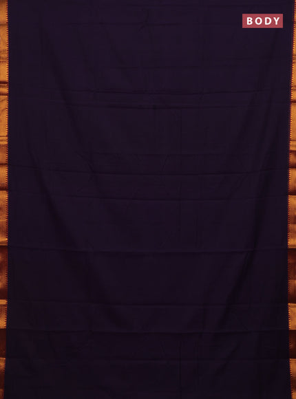 Purple & Orange Narayanpet Cotton - Kalamkari Blouse