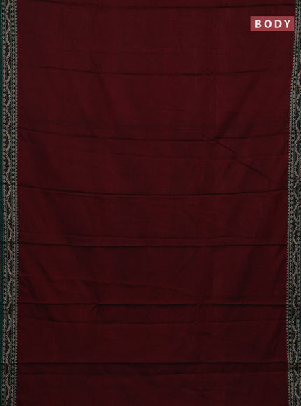 Maroon & Green Narayanpet Cotton - Kalamkari Blouse