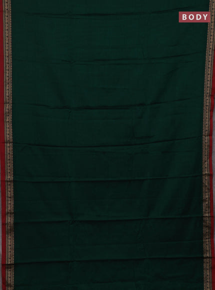 Green & Maroon Narayanpet Cotton - Kalamkari Blouse