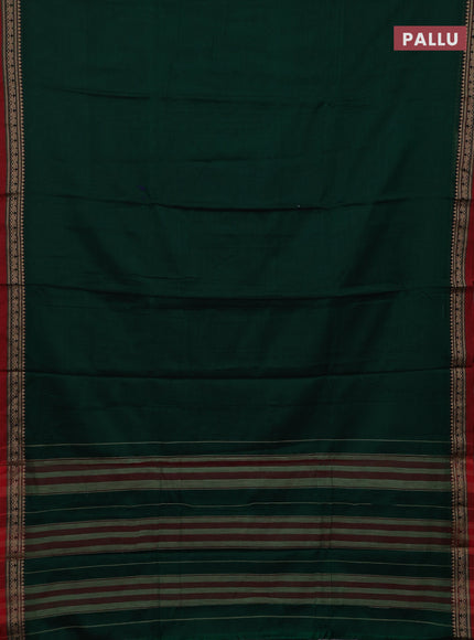 Green & Maroon Narayanpet Cotton - Kalamkari Blouse