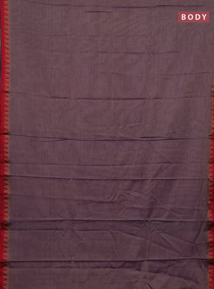 Purple & Maroon Narayanpet Cotton - Kalamkari Blouse