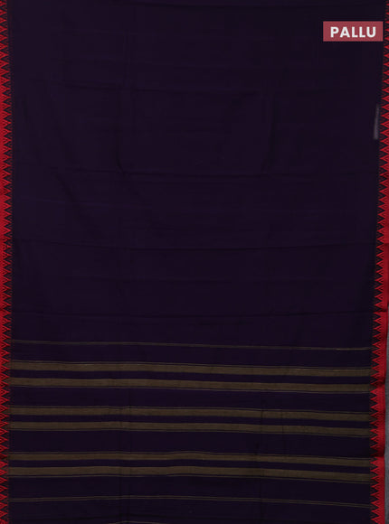 Purple & Orange Narayanpet Cotton - Kalamkari Blouse