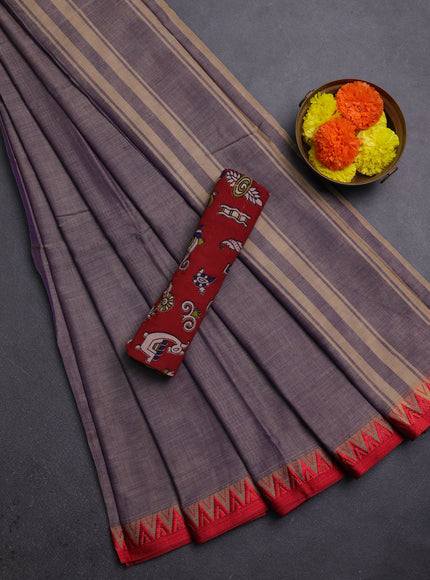 Purple & Maroon Narayanpet Cotton - Kalamkari Blouse