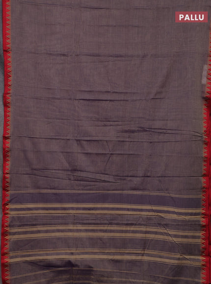 Purple & Maroon Narayanpet Cotton - Kalamkari Blouse