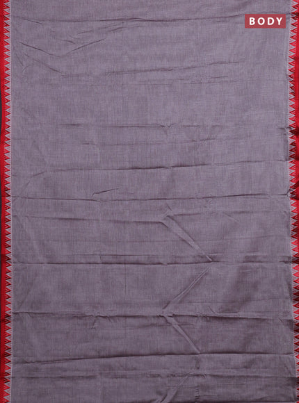 Grey & Beige Narayanpet Cotton - Kalamkari Blouse