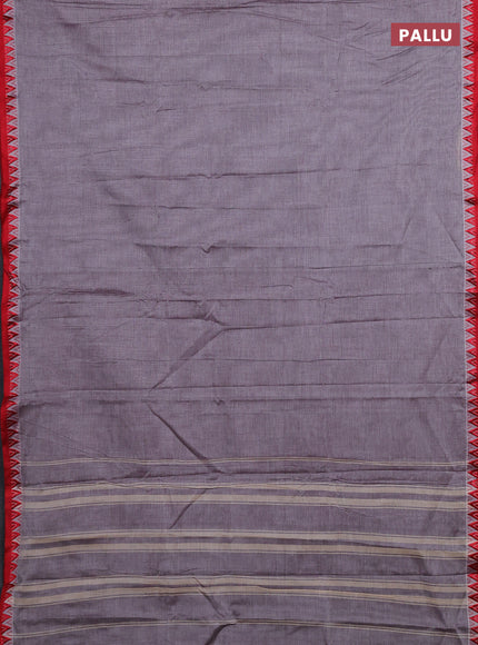 Grey & Beige Narayanpet Cotton - Kalamkari Blouse