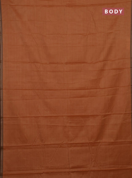 Rust & Brown Narayanpet Cotton - Kalamkari Blouse