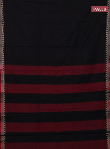 Black & Grey Narayanpet Cotton - Kalamkari Blouse