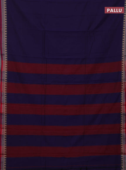 Purple & Brown Narayanpet Cotton - Kalamkari Blouse