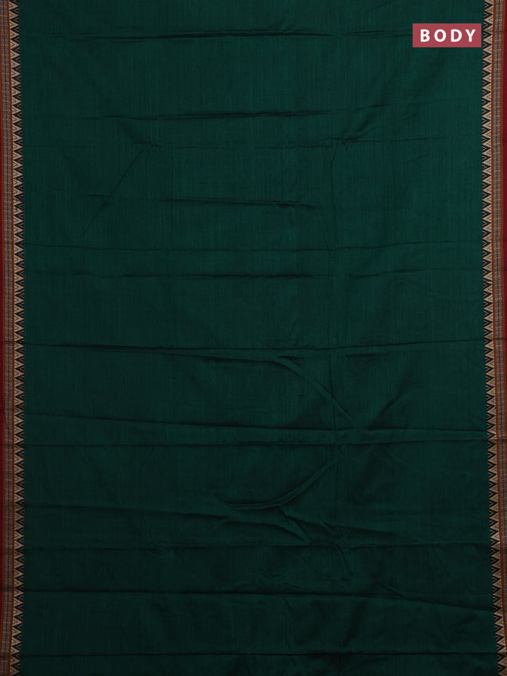 Green & Beige Narayanpet Cotton - Kalamkari Blouse
