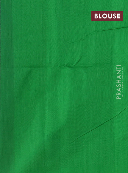 Blue & Green Kora Silk Cotton Saree
