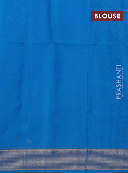 Cs Blue Kora Silk Cotton Saree