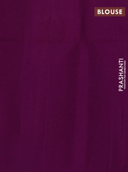 Green & Purple Kora Silk Cotton Saree