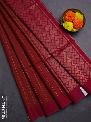 Rust & Pink Kora Silk Cotton Saree