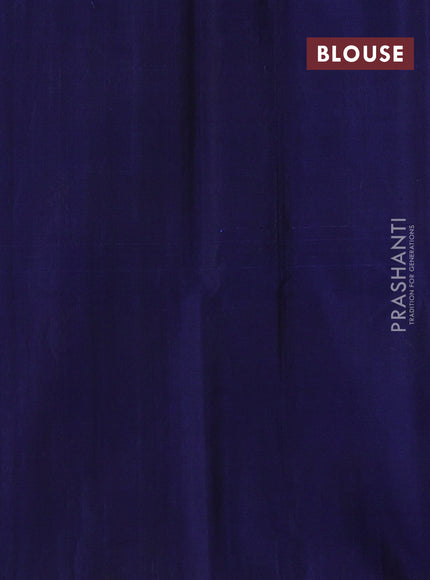 Mustard & Blue Kora Silk Cotton Saree