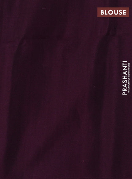 Bottle Green & Purple Kora Silk Cotton Saree