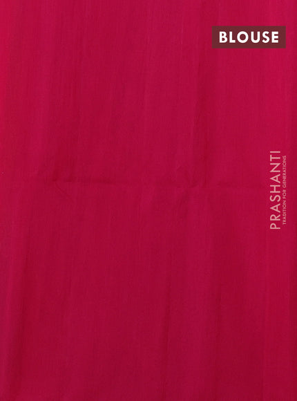 Sunset Orange & Pink Kora Silk Cotton Saree